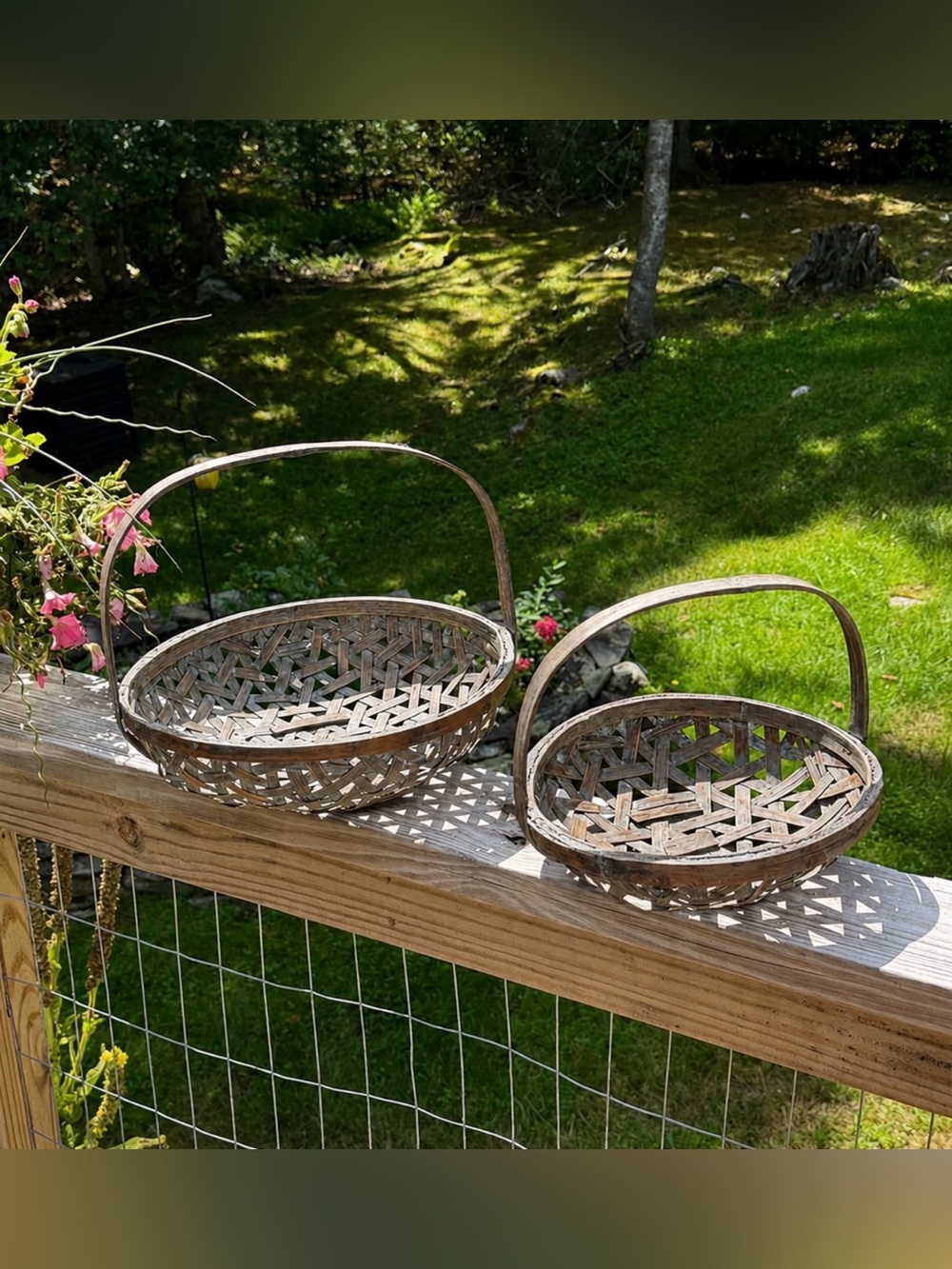 2 Bamboo | Hand Woven | Basket | Asian Inspired